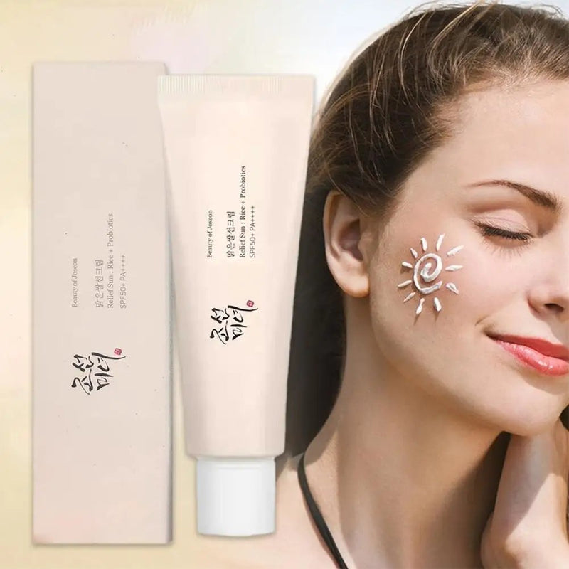 Crème Solaire Relief Sun application