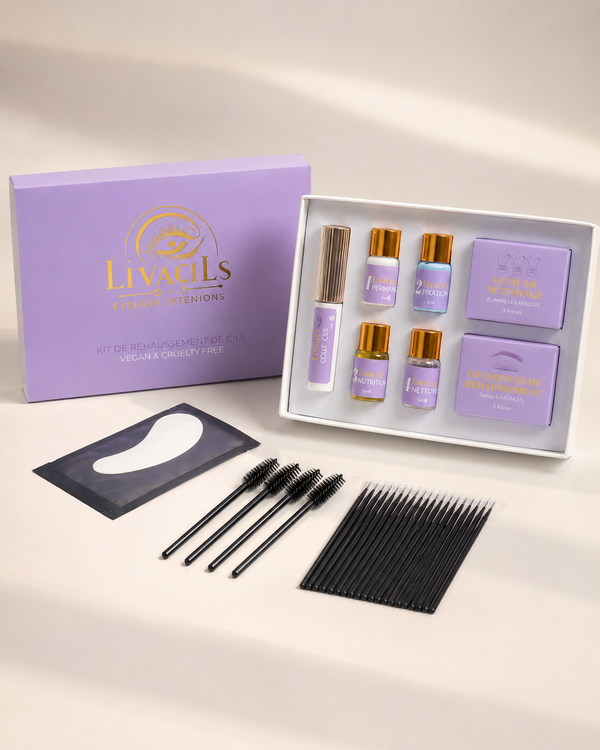 Kit rehaussement de cils Livacils — effet 8 semaines