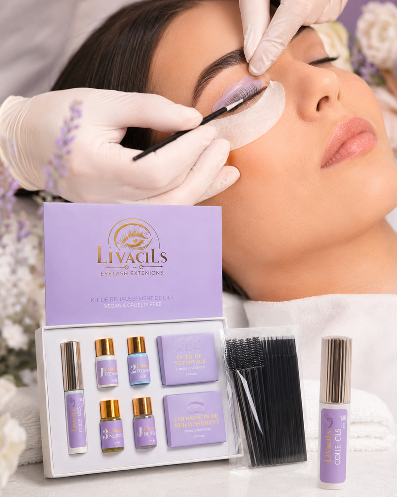 Résultat rehaussement de cils Livacils, avant après