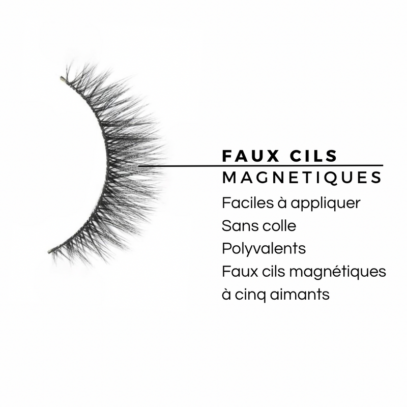 Faux Cils Magnétiques 3D, sans colle et réutilisables 30 fois