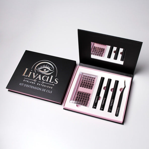 Kit extension de cils pose maison Livacils — effet pro