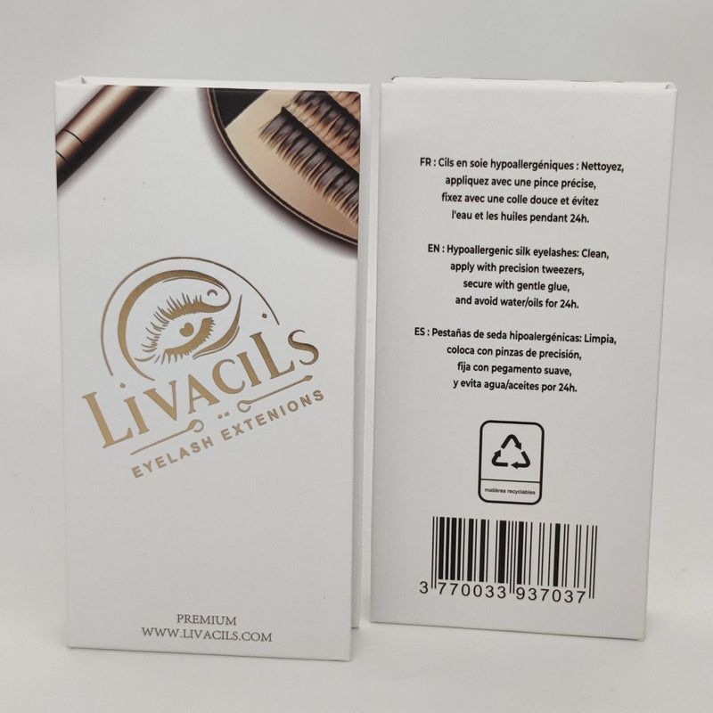 Extensions de cils DD 0.15mm, résultat ultra volume Livacils