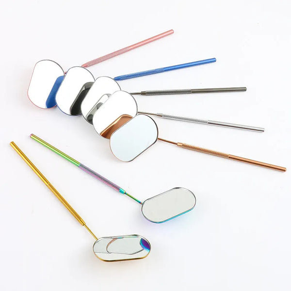 Miroir ovale inox extension cils