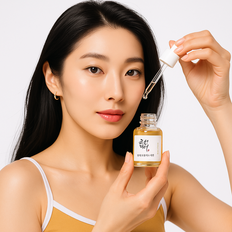 Sérum Propolis Niacinamide texture application